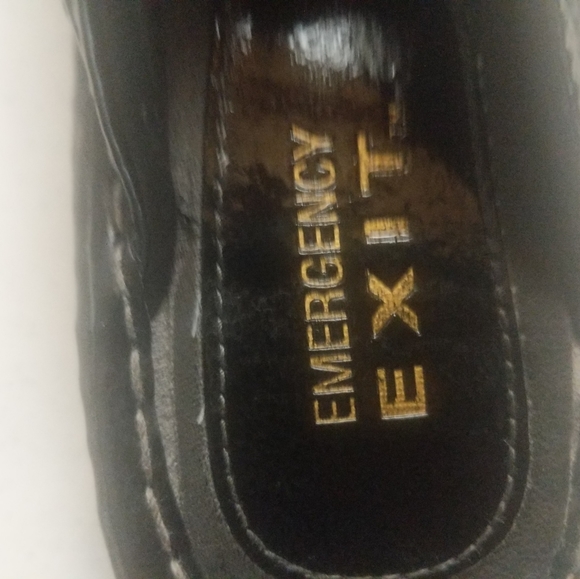 Emergency Exit Platform Slides Vegan Faux Leather Toe Thong Womens Black Sizes 7 - Picture 11 of 15